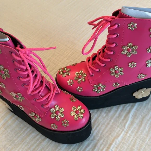 New Dolls Kill x Koi Footwear Lotus Junkie Platform Boots - Picture 11 of 12
